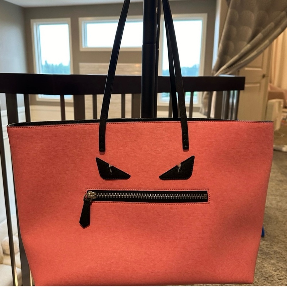 Fendi Monster pink Tote Bag monster eyes Authentic